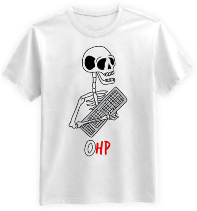 Gracz-Halloween-0HP-biala-koszulka