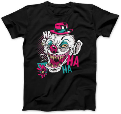 Straszny-Clown-czarna-damska-koszulka