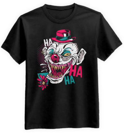 Straszny-Clown-czarna-meska-koszulka